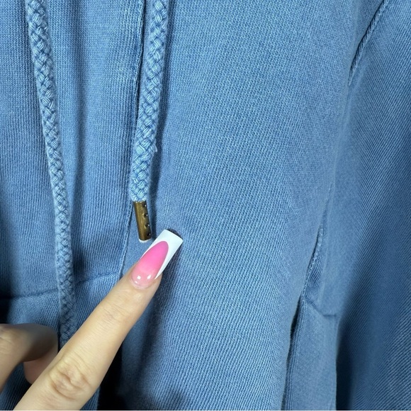 Pilcro by Anthropologie Flynn Blue Peplum Hoodie Size Large - Picture 9 of 16